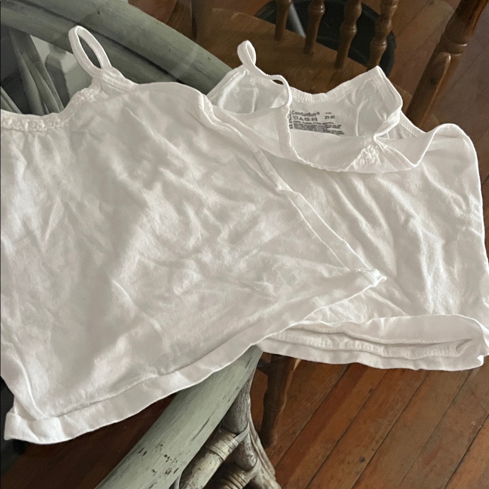 Hanes Kids White Tank Tops